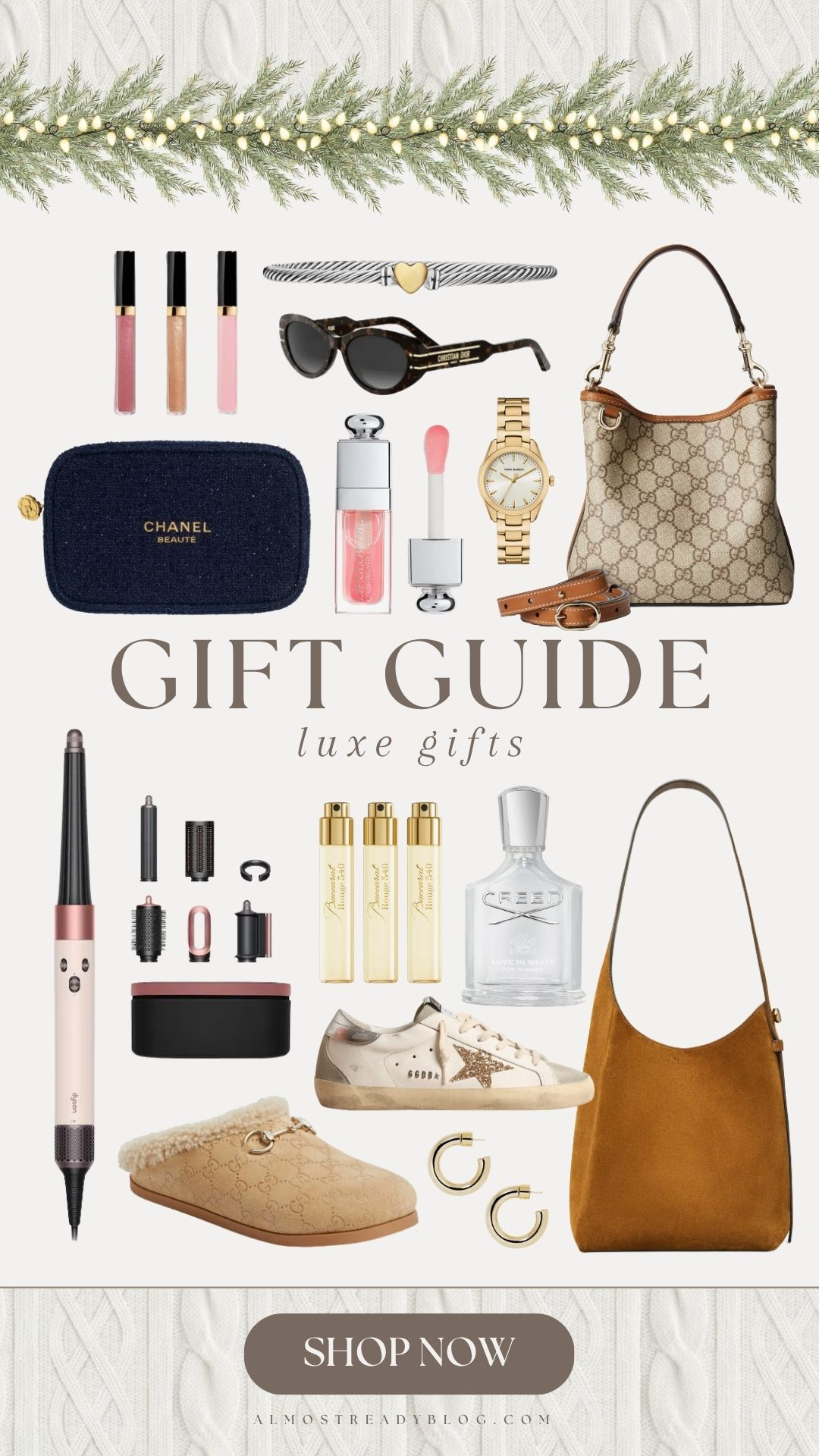 Luxe Gift Guide ✨🤎

gift inspo, gifts for her, perfume, nordstrom, dyson, golden goose, gucci slides, dior, chanel, jewelry, beauty finds, tory burch, amanda west 

 #LTKGiftGuide #LTKSeasonal #LTKBeauty