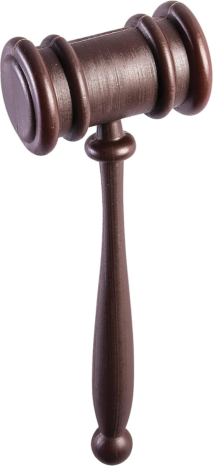 Rubie's unisex adult Forum Novelties Judge's Costume Accessory Plastic Judge s Gavel, Brown, One ... | Amazon (US)