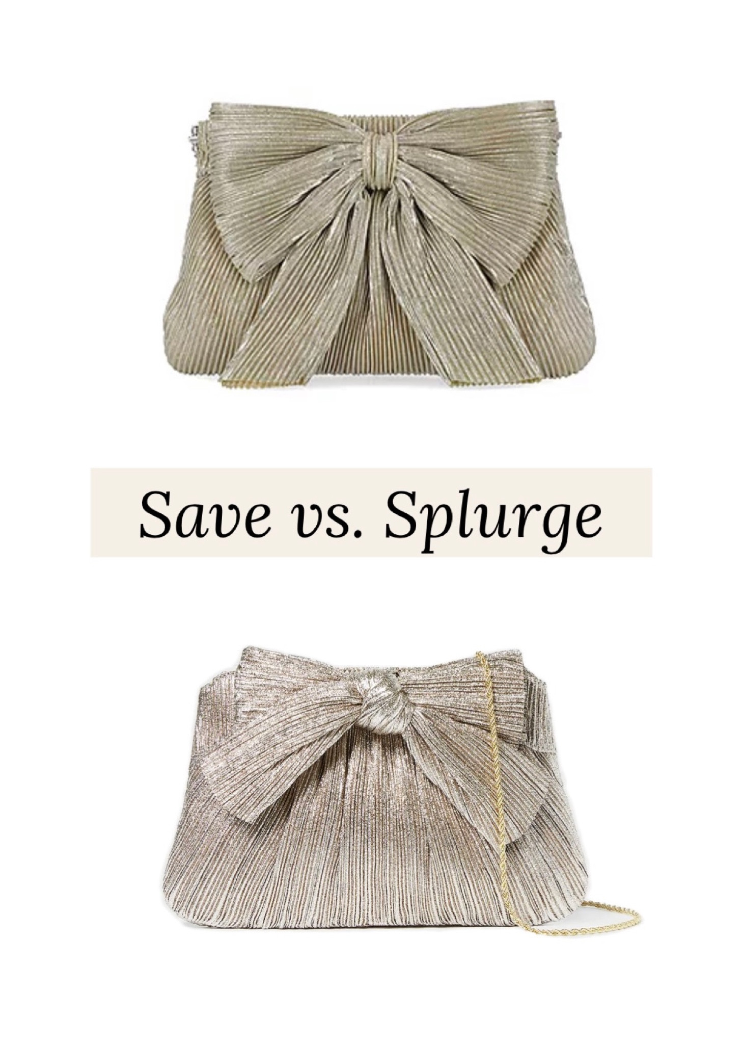 Can you guess which one is the save and splurge? Love this bag for the holidays! 

#LTKstyletip #LTKsalealert #LTKHolidaySale