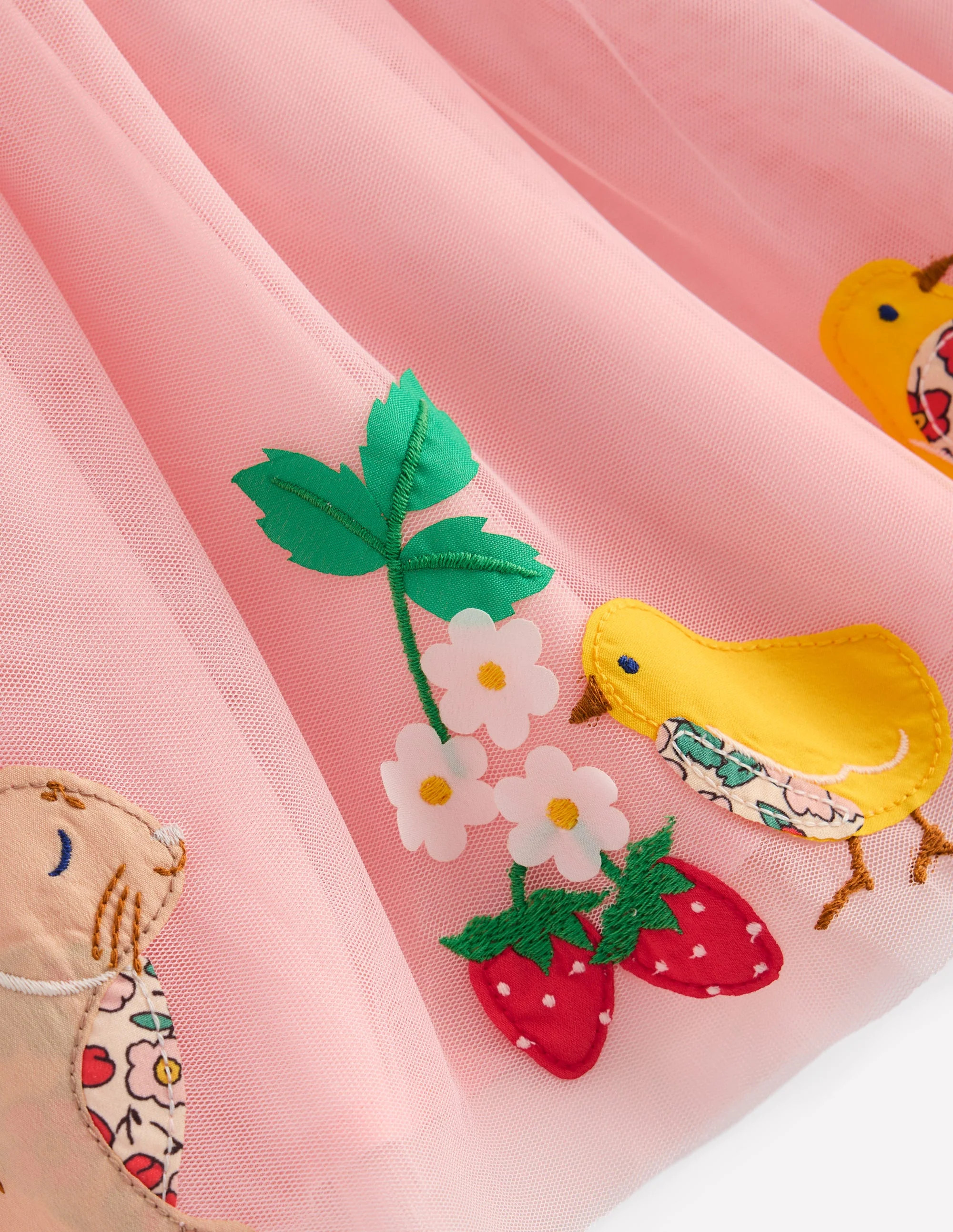 Tulle Applique Skirt-French Pink Bunnies | Boden (US)