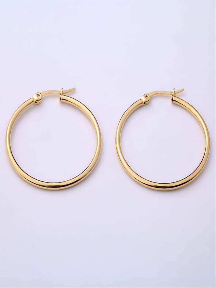 Men Minimalist Hoop Earrings | SHEIN