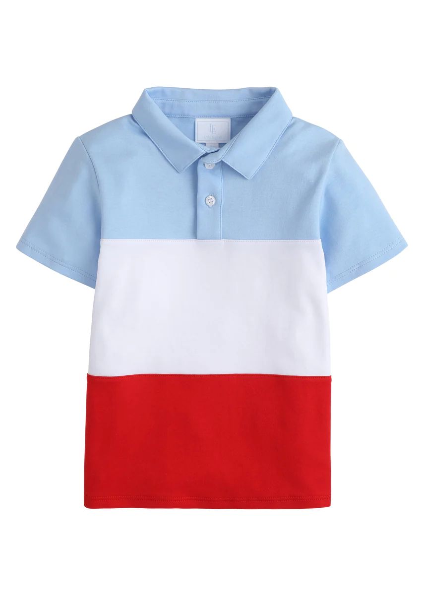 Color Block Short Sleeve Polo | Little English