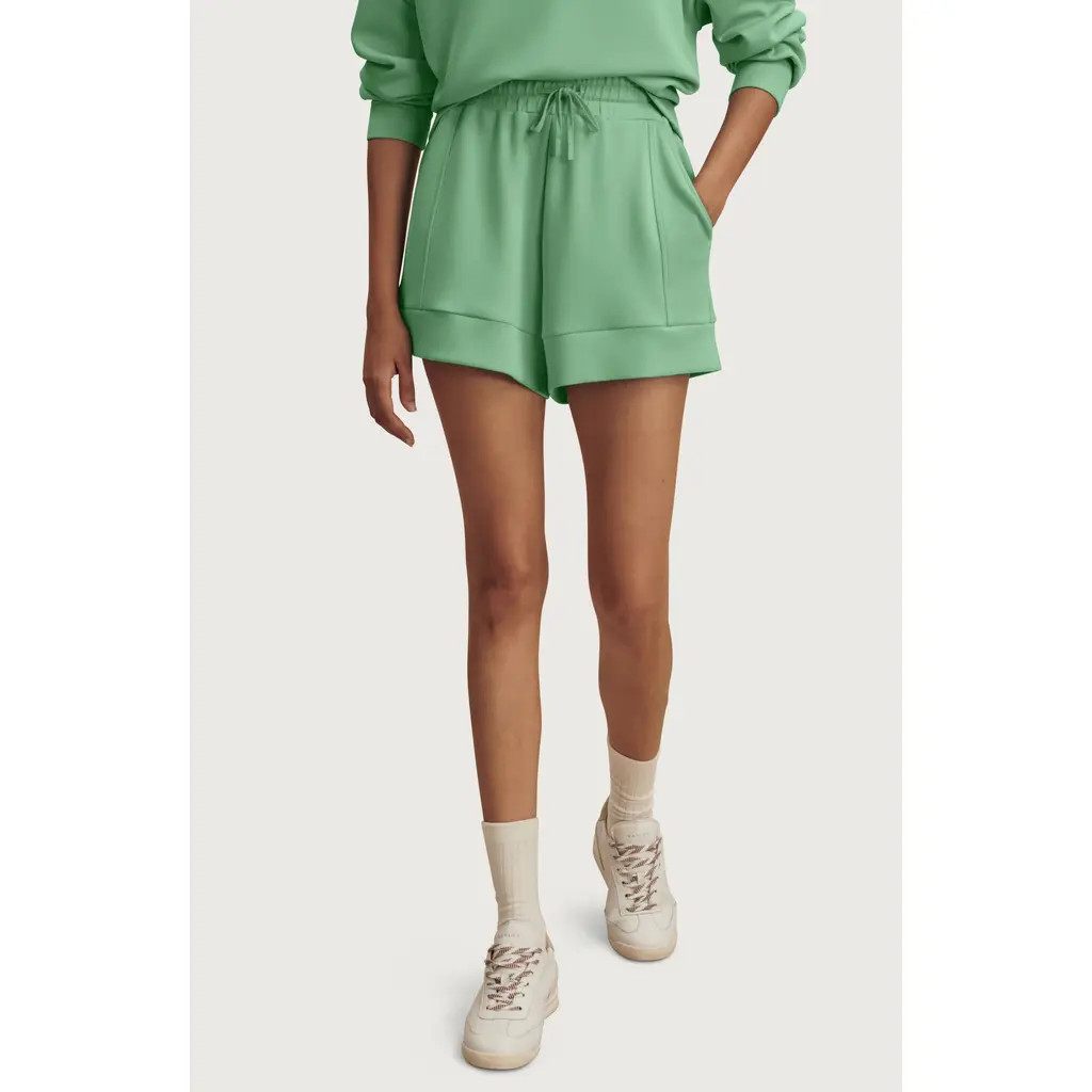 Varley Atrium High Waist Shorts in Green Spruce at Nordstrom, Size Medium | Nordstrom