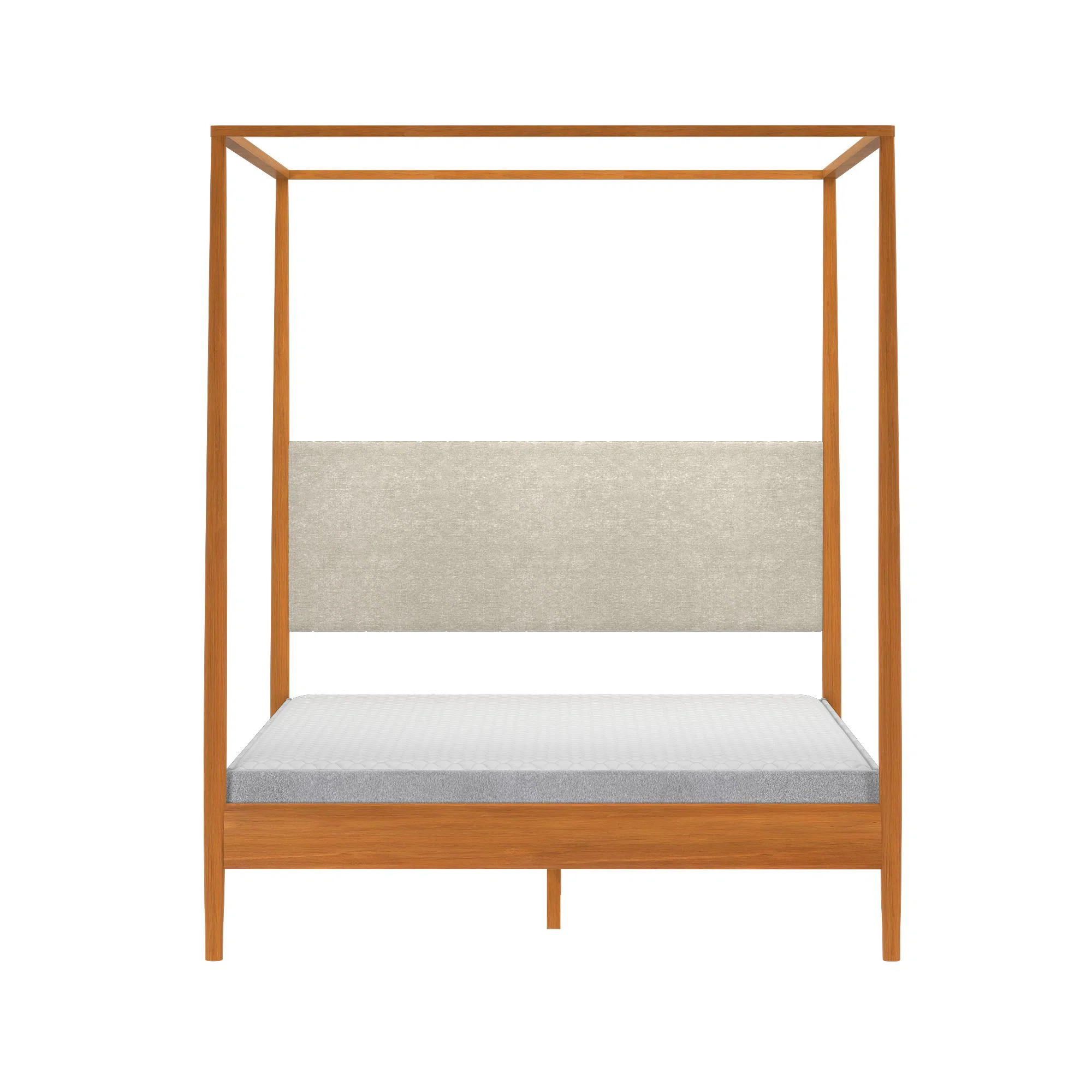 Harbor Canopy Bed with Upholstered Headboard, | Wayfair North America
