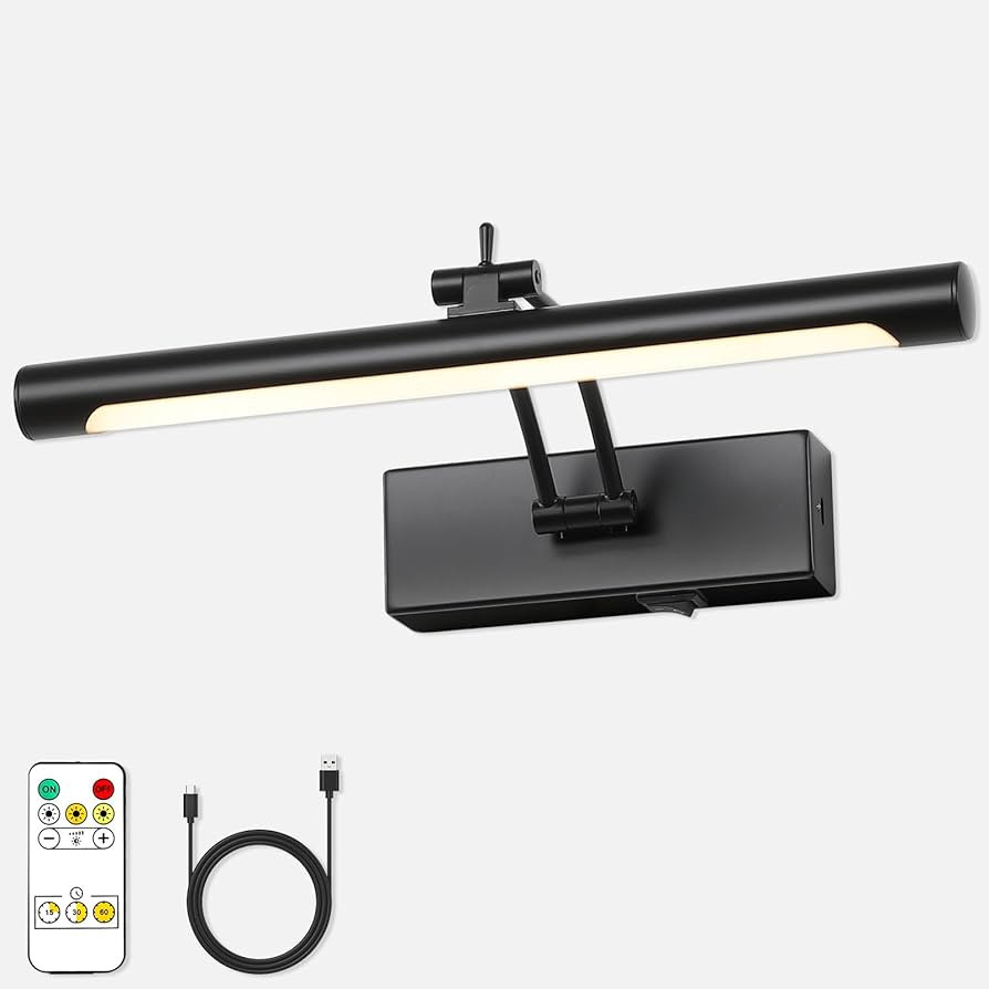 Wireless Picture Light for Wall Battery Powered Picture Light with Remote and Timer,12in Gallery ... | Amazon (US)