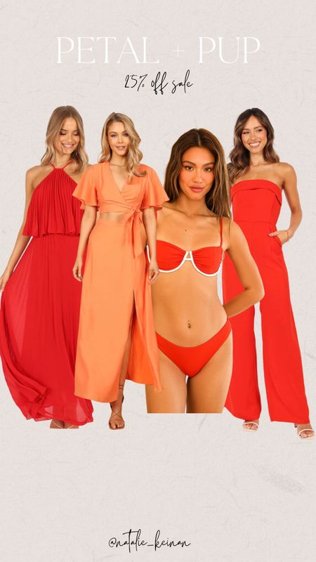 25% off everything at Petal + Pup! Here are a few recent favs from the sale! Vacation style, summer style, travel style, swimsuit, bikini, wedding guest dress 

#LTKSeasonal #LTKwedding #LTKsalealert