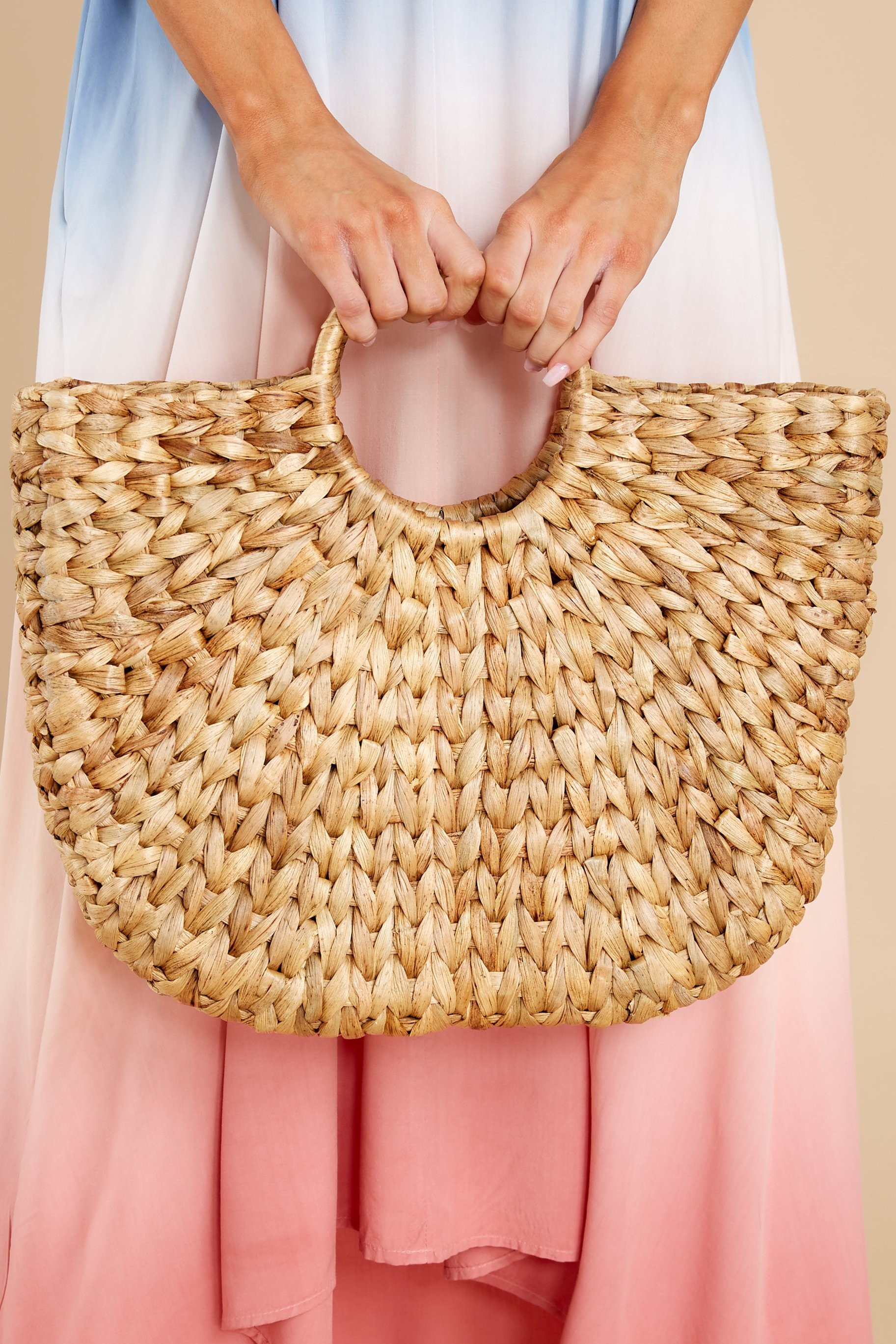 Let's Escape Together Medium Tan Bag | Red Dress 