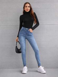 High Neck Slim Fit Basic Tee
   SKU: swtee24210227067      
          (9999+ Reviews)
           ... | SHEIN