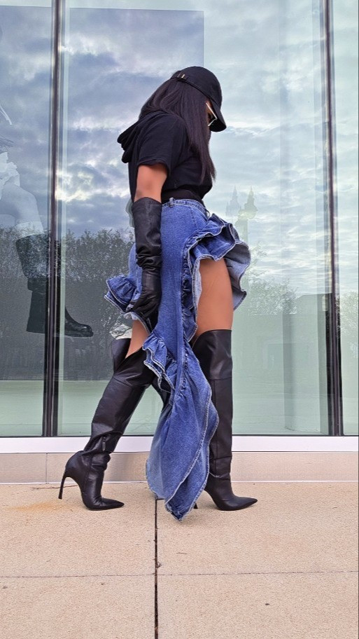 Step into statement style with this bold denim ruffle skirt from Akira-Featuring dramatic cascading ruffles and a high-slit design, this skirt adds instant flair to any outfit. Whether you pair it with over-the-knee boots or your favorite heels, it’s the perfect piece to elevate your look. Don’t miss this sale—shop now before it’s gone!

#LTKootd #LTKSaleAlert #LTKOver40