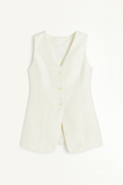 Linen-blend Suit Vest | H&M (US + CA)