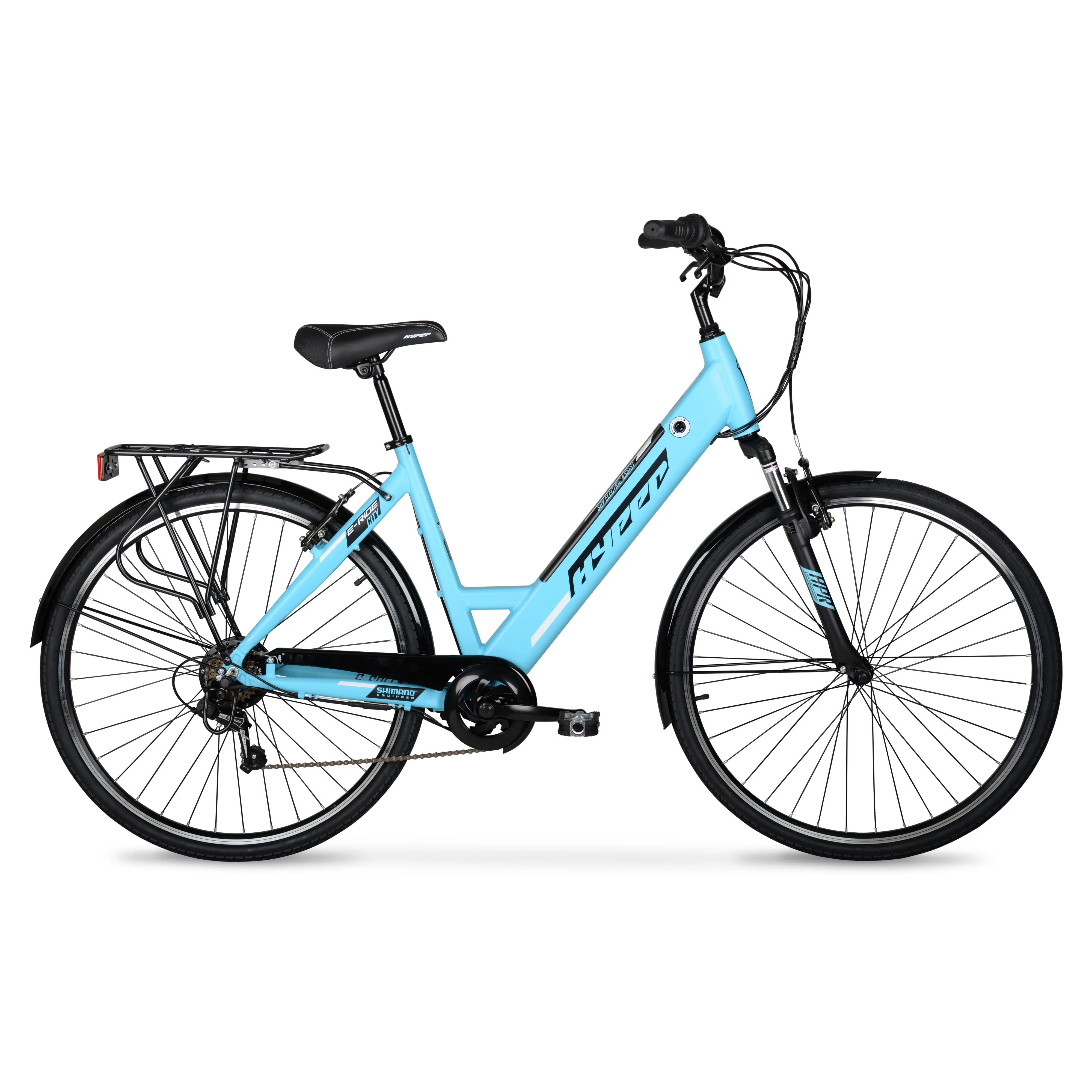 Hyper Bicycles Commuter Bike, 700c Wheels Mens City Ebike, 36 volt, 20+ Mile Range, Pedal Assist,... | Walmart (US)