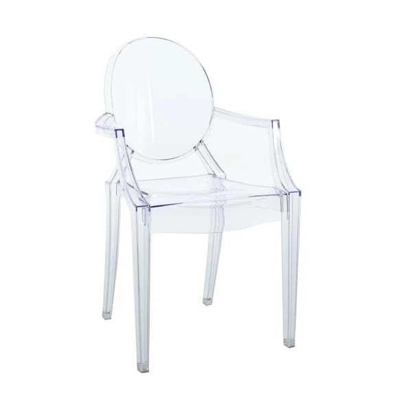 Efharis Stacking Arm Chair in Clear (Set of 2) | Wayfair North America
