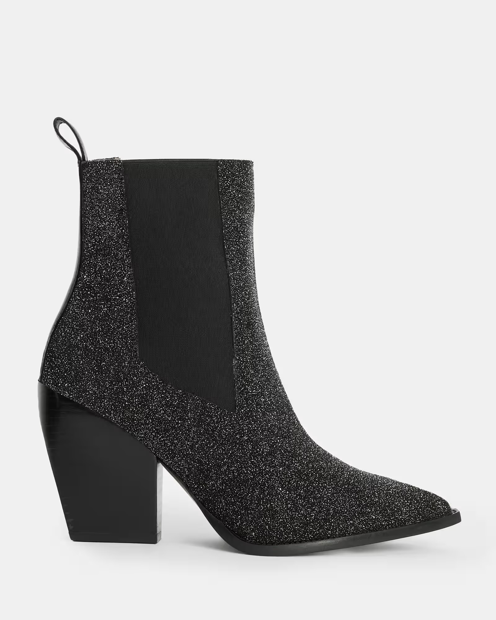 AllSaints Ria Leather Sparkle Boots | AllSaints US