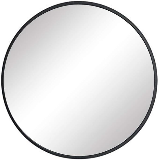 FANYUSHOW Nordic Round Mirror, Bathroom Mirror, Wall-Mounted Bathroom Mirror,15.7'' Modern Brushe... | Amazon (US)