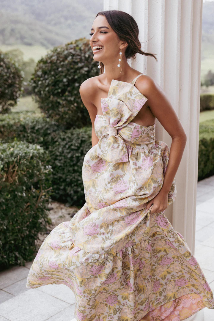 Betina Bow Front Maxi Dress - Multi Floral | Petal & Pup (US)
