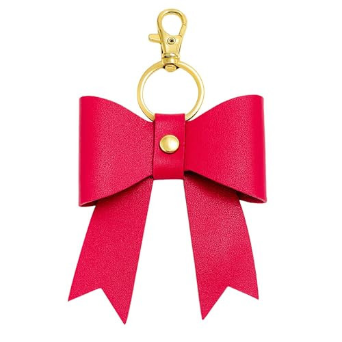 CEFERECE Bow Bag Charm for Women,Cute Bag Charms, Aesthetic Leather Bow Keychain, Backpack Accessories, Y2K Keychain, Kawaii Bag Charms for Handbags. | Amazon (US)