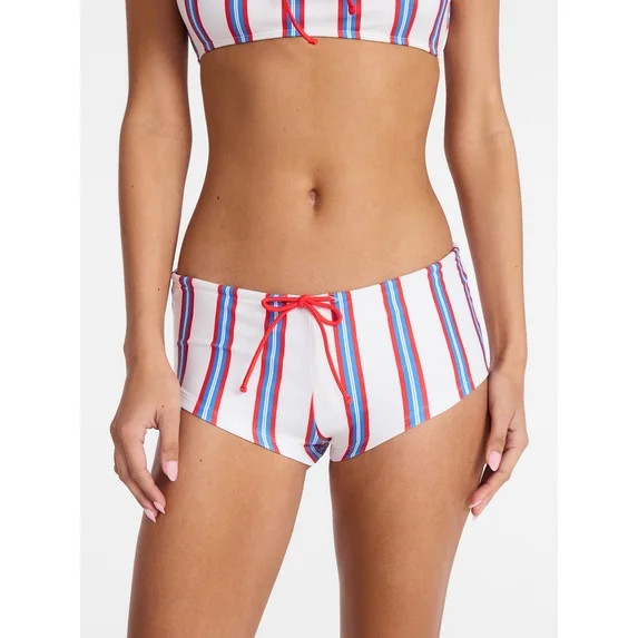 No Boundaries Striped Swim Bikini Bottoms, Women's XXS-XXL | Walmart (US)