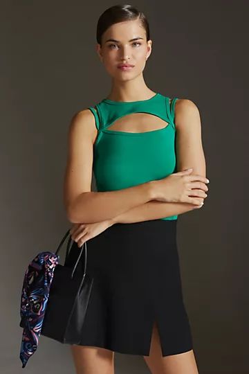 Maeve Cut-Out Ribbed Tank | Anthropologie (US)