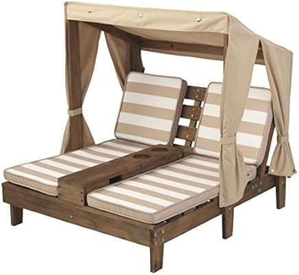 KidKraft Double Chaise Lounge with Cup Holders, 36.5 x 33.4 x 35.1, Espresso, Model:00534 | Amazon (US)