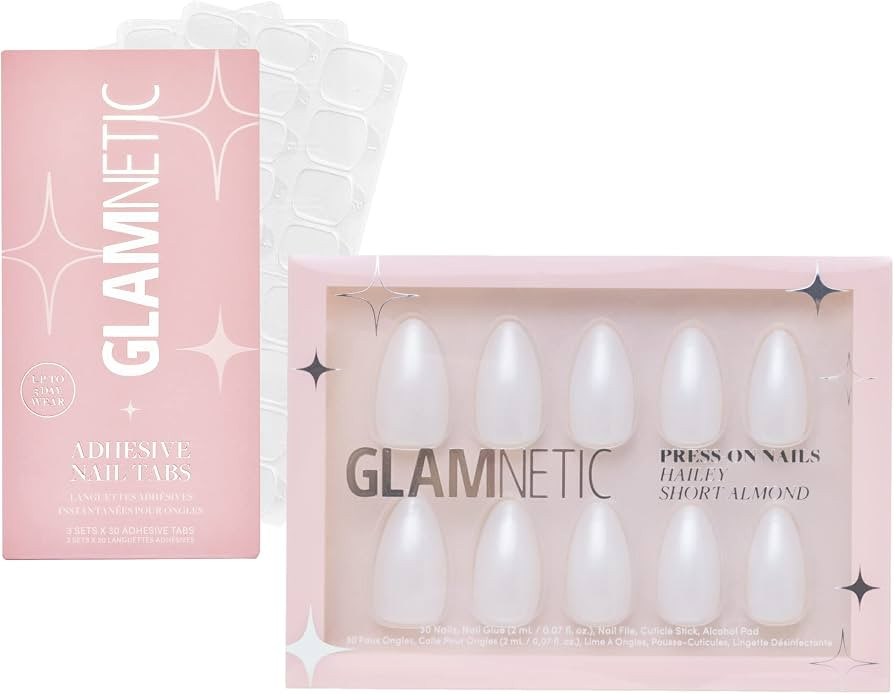 Glamnetic Hailey Press On Nails with Nail Tabs | Reusable Nails with Easily Removable Adhesive Ta... | Amazon (US)