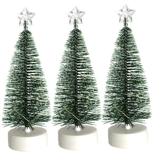 Christmas decoration Mini Artificial Sisal Snow Trees Ornaments Bottle Brush Tree For Crafts Deco... | Walmart (US)