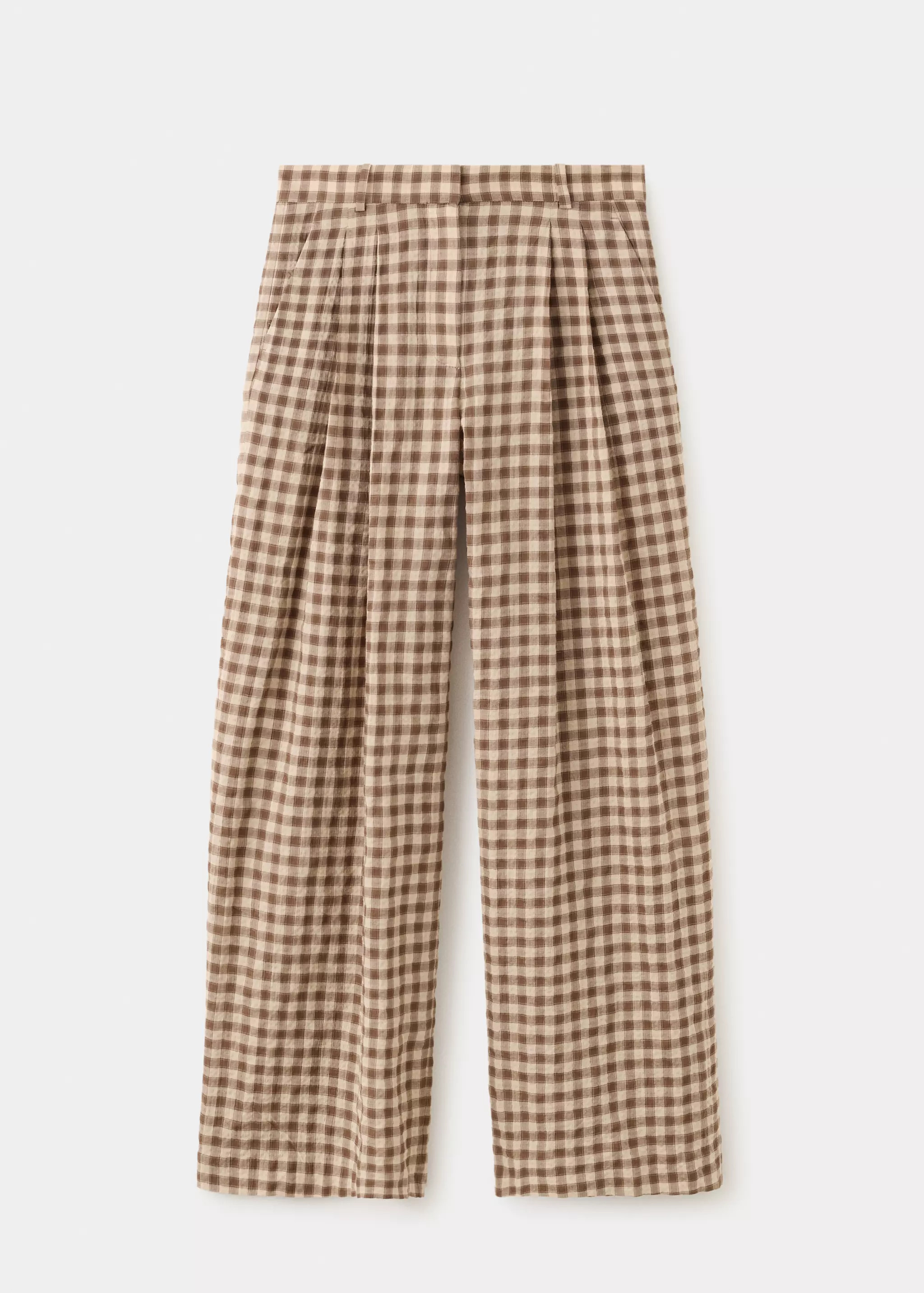 Rechte broek met vichy-ruitje | Mango EU