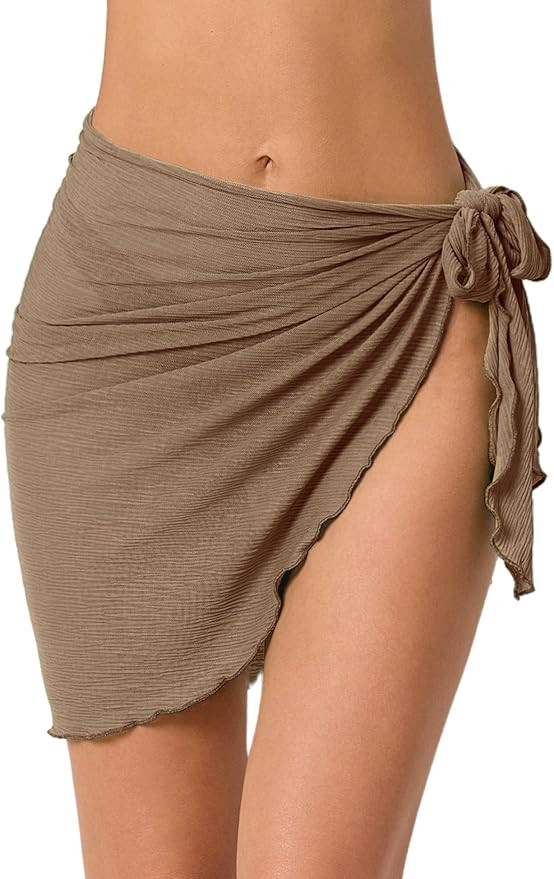 Tournesol Women's Sarong Coverups Short Beach Skirt Sheer Swimsuit Wrap Skrits Bikini Bathing Sui... | Amazon (US)