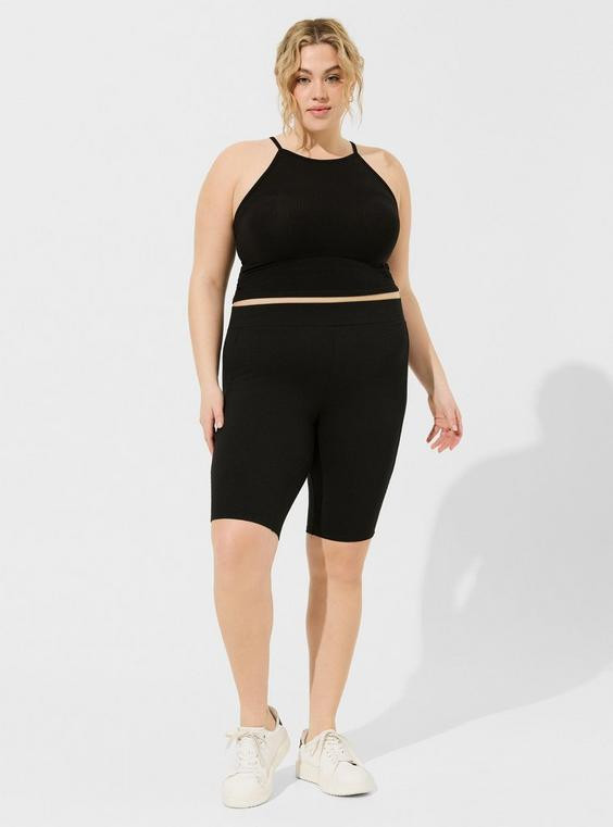 11 Inch Signature Waist Rib Knit Bike Short | Torrid (US & Canada)