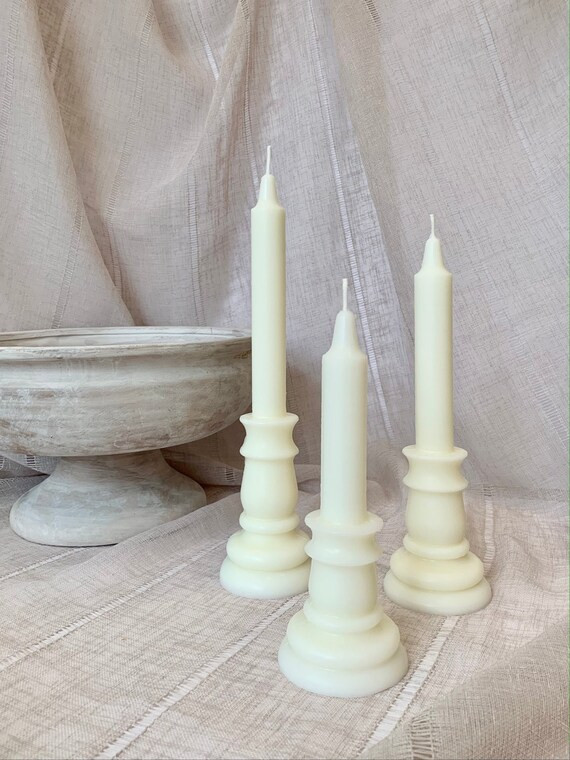 Pillar Candle with Stand l Tapered Candle l Trendy Candle l Soy scented Candle | Etsy (US)