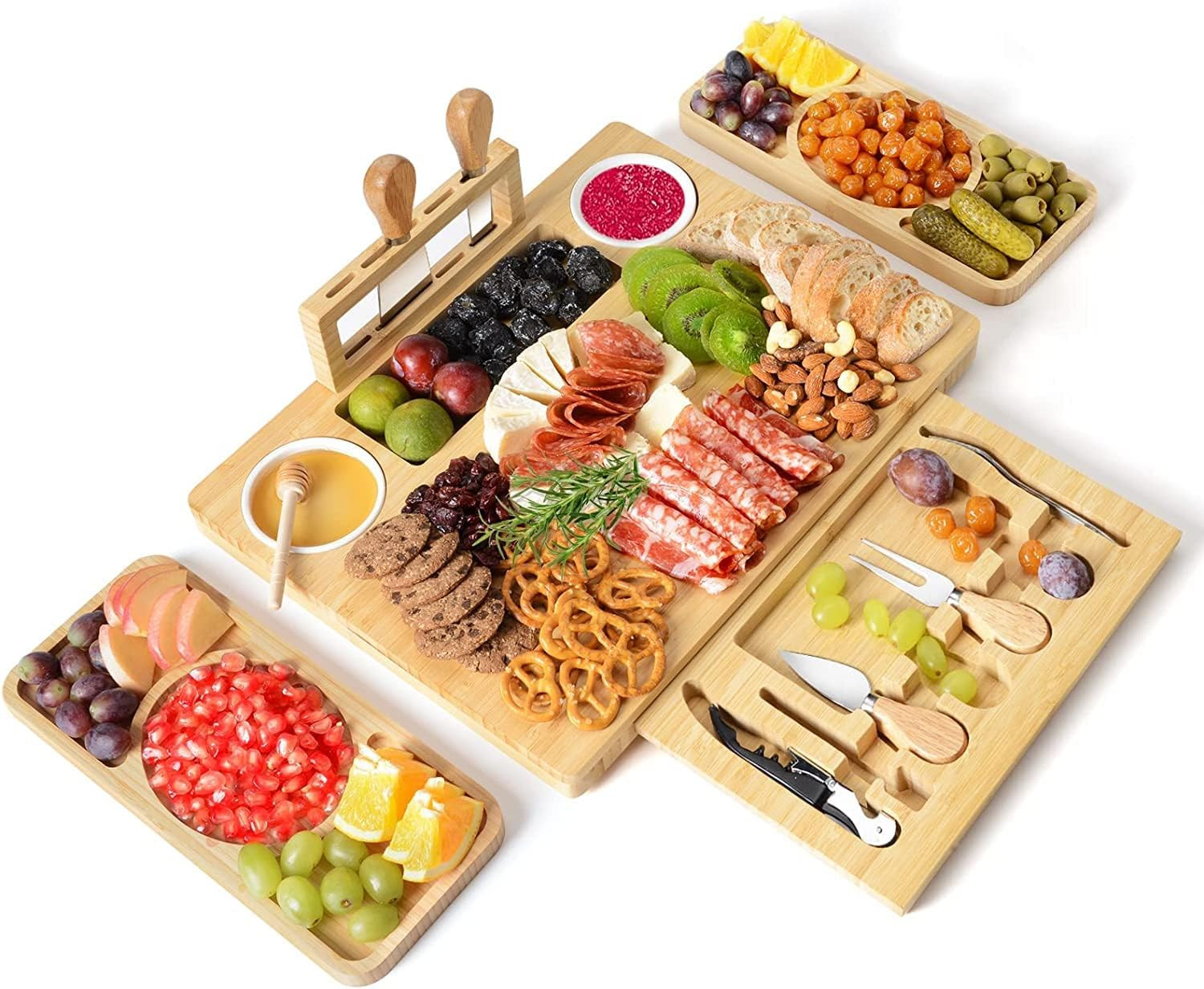ROCIRLAB Personalized Charcuterie Boards (25"×12"×1.3") and Knife Set for Outdoor & Kitchen, Un... | Amazon (US)