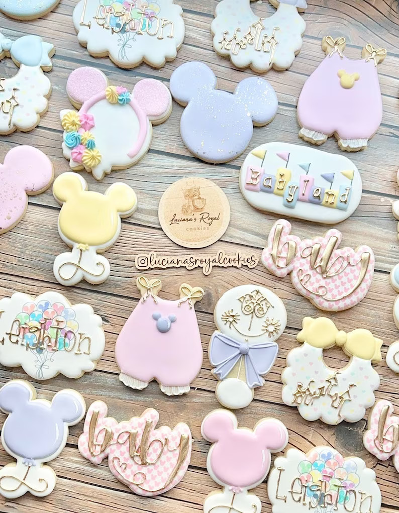 Disney Baby Shower Cookies / Babyland Baby Shower Cookies / Baby Shower Cookies / Disney Cookies ... | Etsy (US)