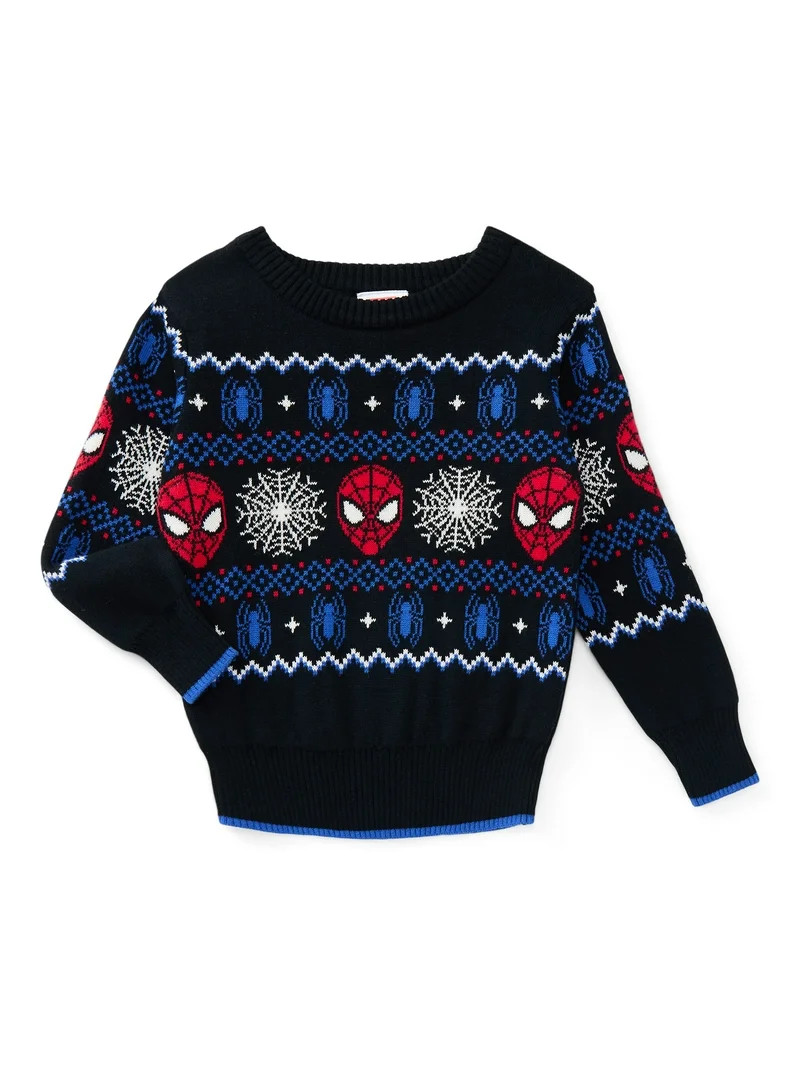 Spider-Man Toddler Boys Holiday Graphic Sweater, Sizes 12M-5T | Walmart (US)
