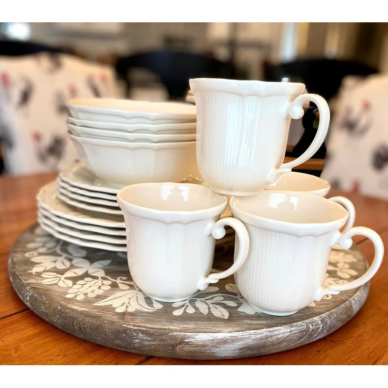 Red Vanilla Antique White 12Pc Dinner Set | Bed Bath & Beyond