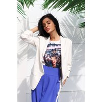 White Formal Blazer For Women Elegant Long Sleeve Bistrech Designer | Etsy (US)