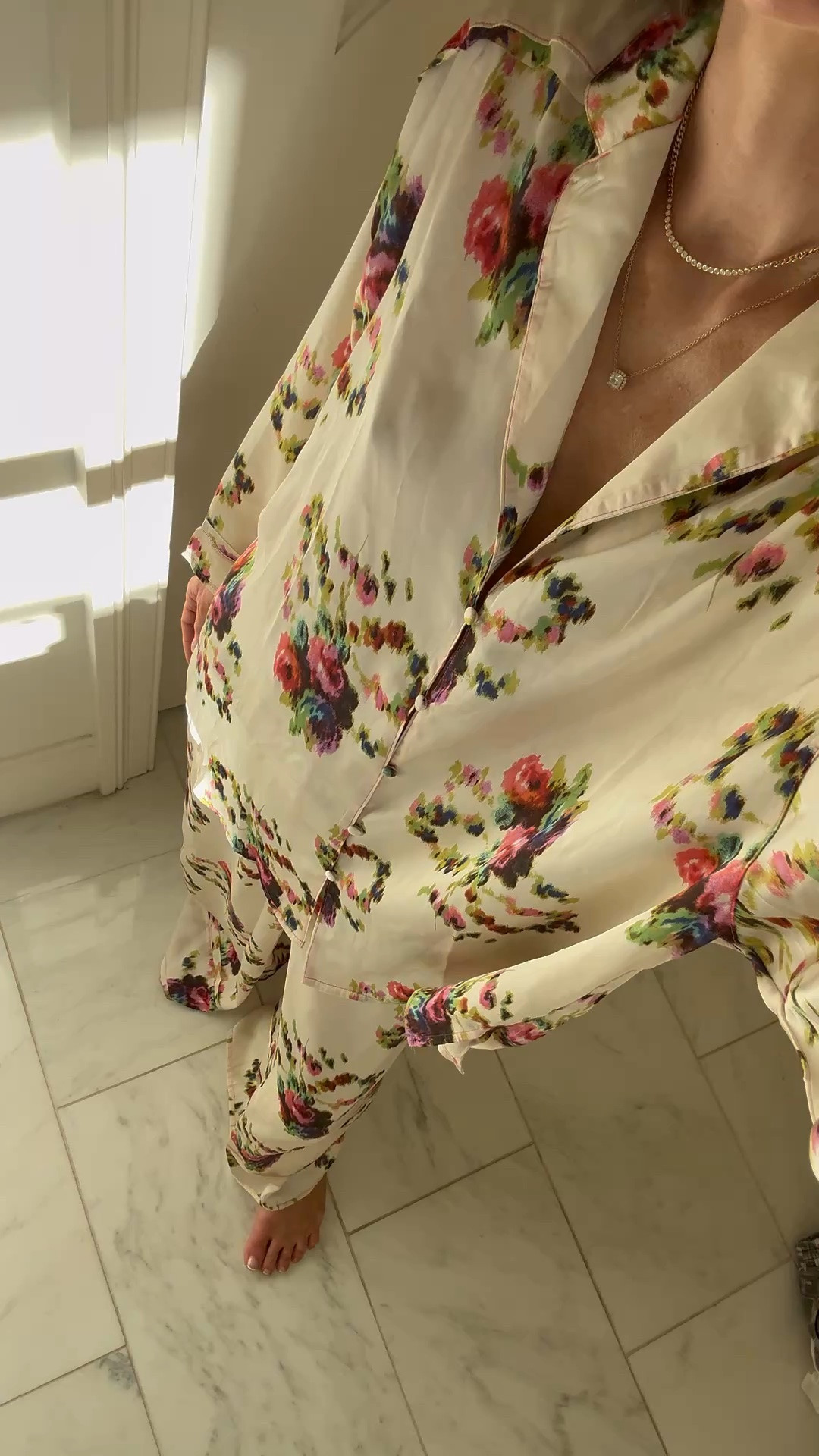 Love this new print in these satin pajamas