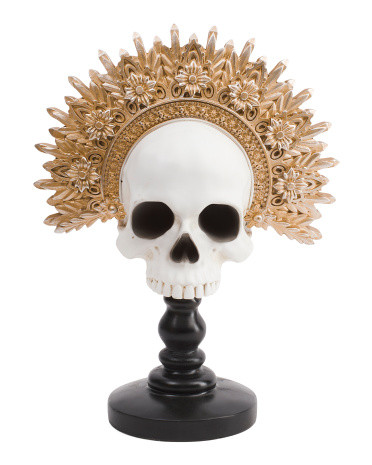 Skull On Stand Decor | TJ Maxx