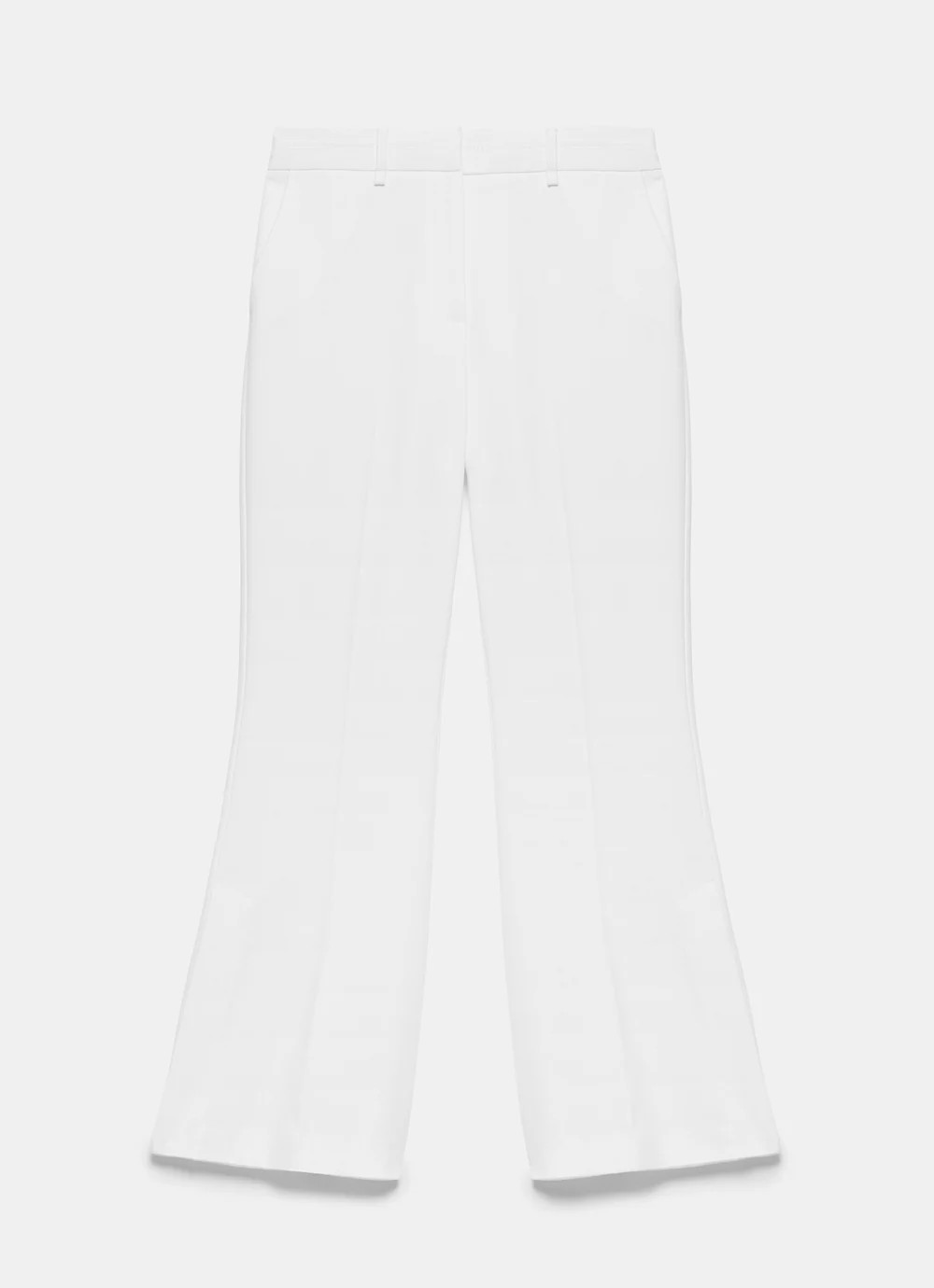 White Extreme Flare Trousers | Mint Velvet