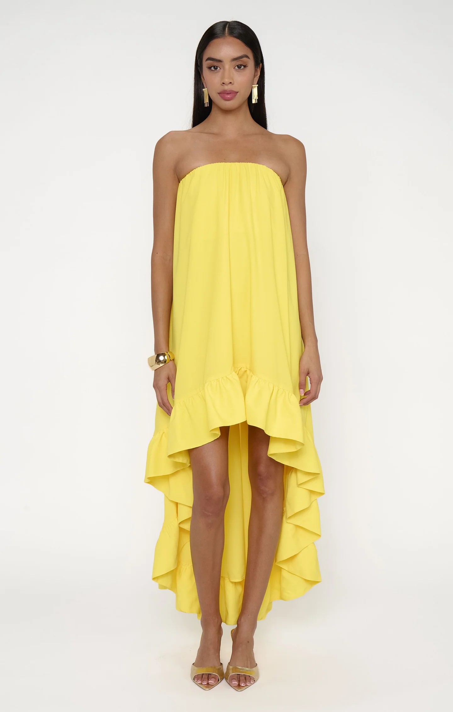 Rayna Dress ~ Bright Yellow Crisp | Show Me Your Mumu