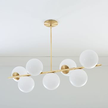 Sphere & Stem 7-Light Chandelier - Milk | West Elm (US)