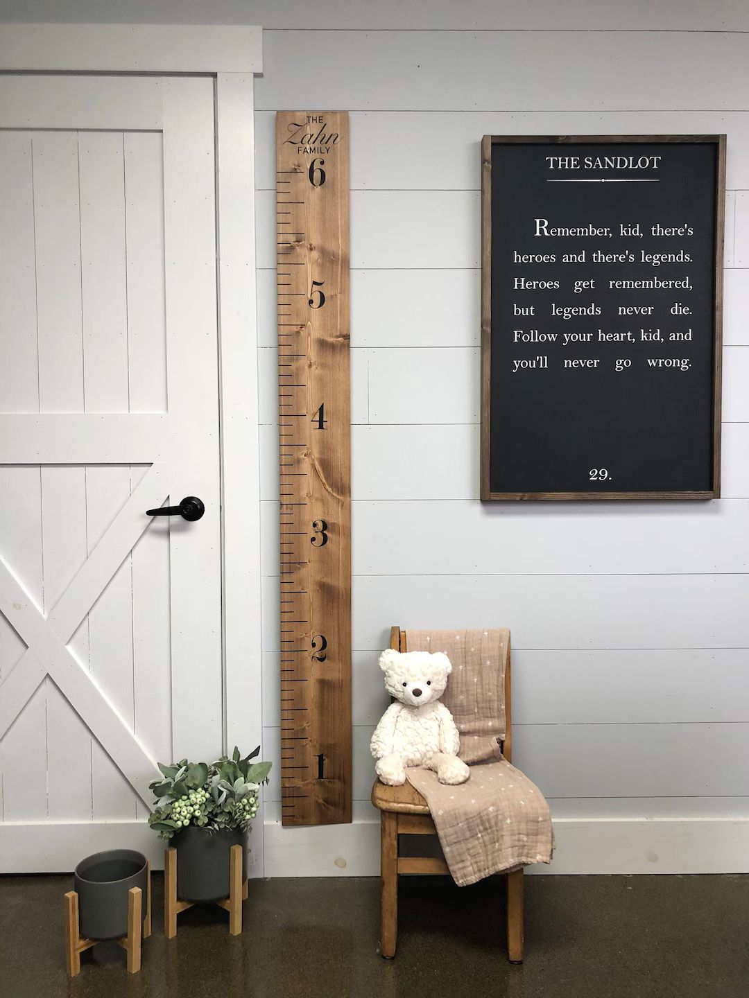 Ruler Growth Chart Wood with Name at Top - Measure Height Chart - Height Chart for Kid | Etsy (US)