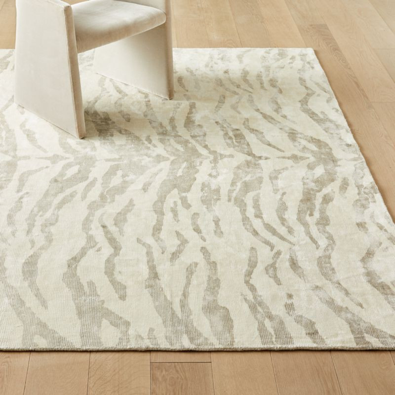 Rajah Viscose Zebra Print Rug 9'x12'CB2 Exclusive Purchase now and we'll ship when it's available... | CB2