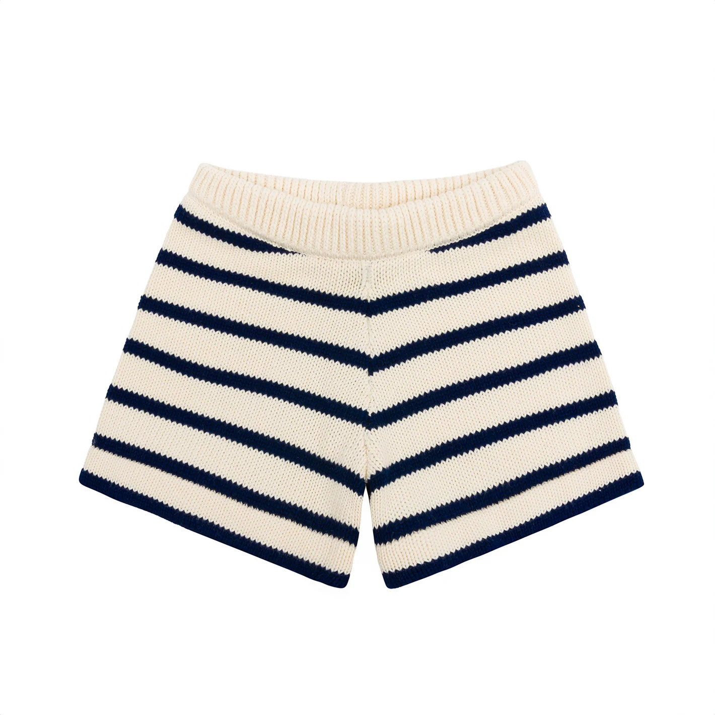 unisex breton stripe knit short | Minnow