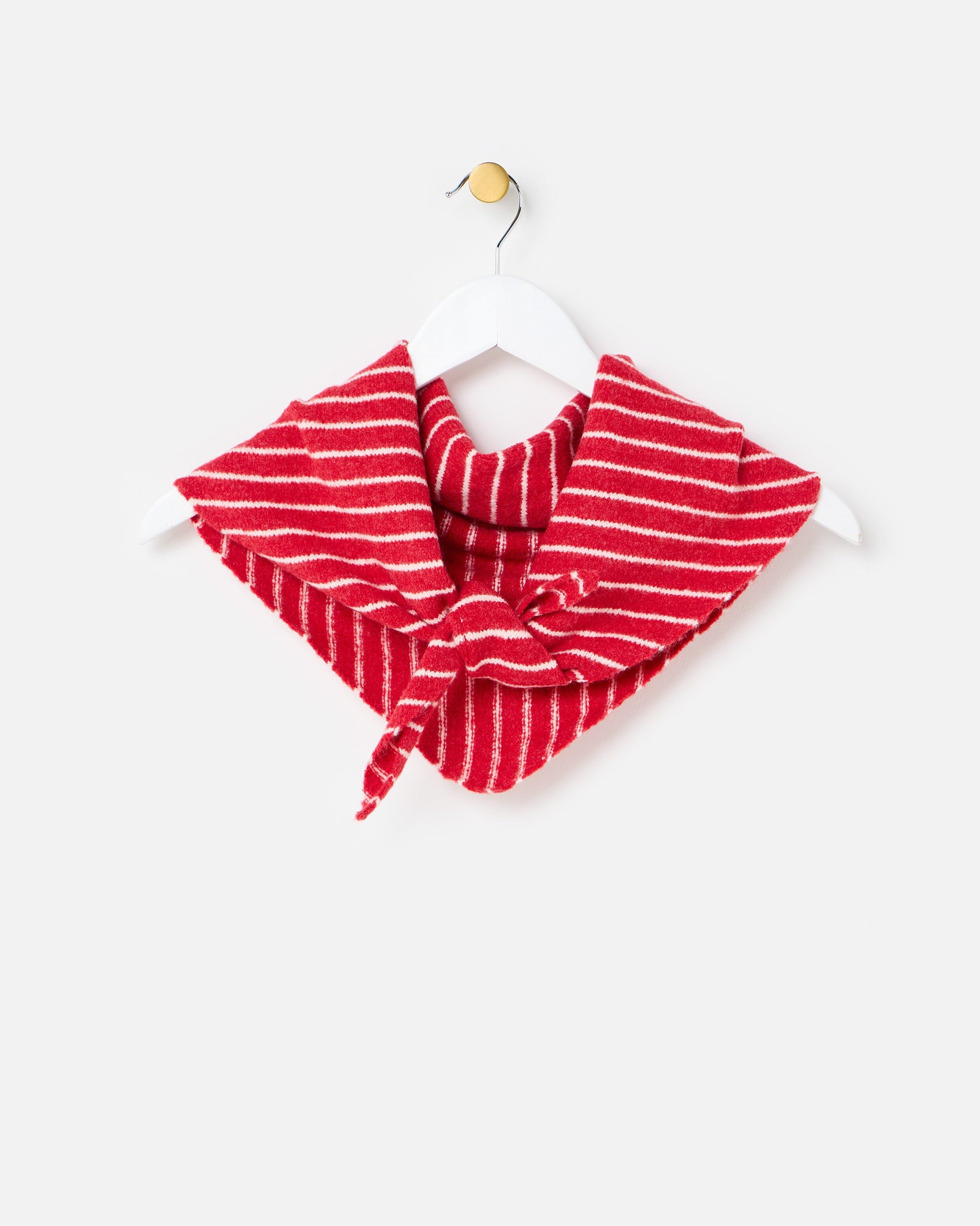 Red & White Striped Knitted Triangle Scarf | Oliver Bonas | Oliver Bonas (Global)