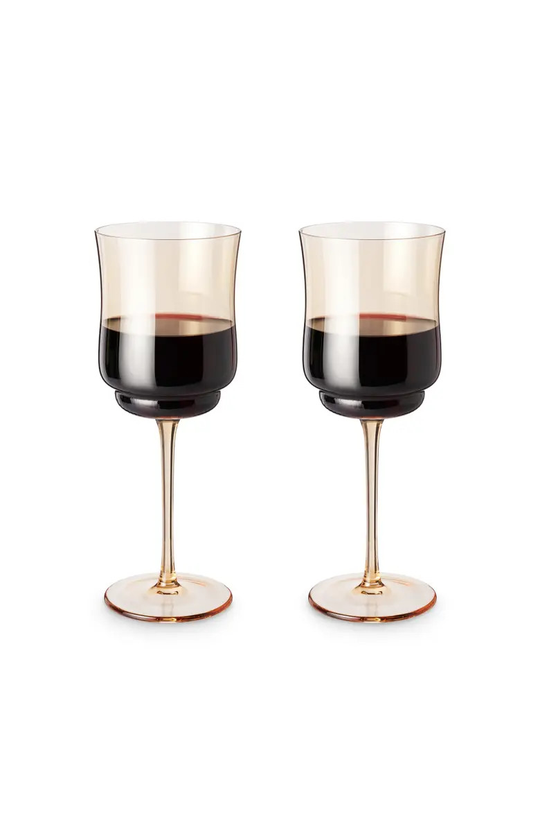 Tulip Stemmed Wine Glasses in Amber Set of 2 | Nordstrom