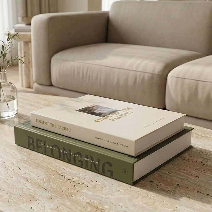 Beautiful Decorative Books - Set of 2 Boxes Enhance Your Coffee Table, Bookshelf or Mantel Shelf ... | Amazon (US)