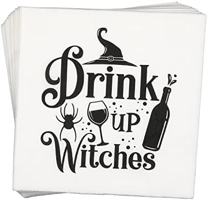 Drink Up Witches Napkins, Halloween Witches Birthday Party Decorations, Halloween Bachelorettte P... | Amazon (US)
