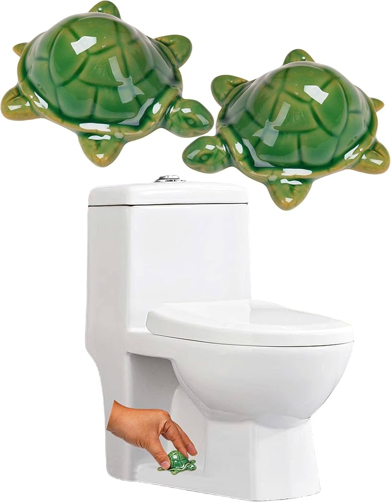 Toilet Floor Bolt Caps, Ceramic Sea Turtle Toilet Bolt Caps Cute Bathroom Decor, Fun Turtle Theme... | Amazon (US)