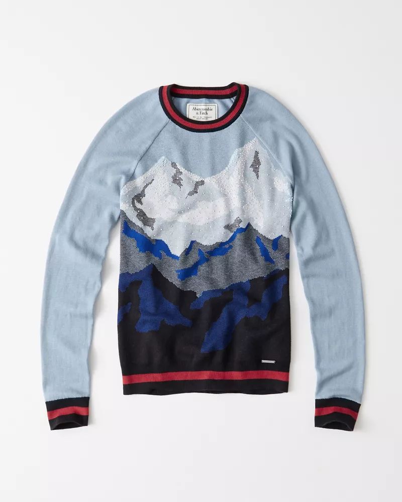 Embellished Mountain Crew Sweater | Abercrombie & Fitch US & UK