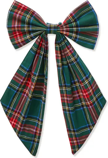 Petite Plume Kensington Tartan Cotton Wreath Bow | Nordstrom | Nordstrom