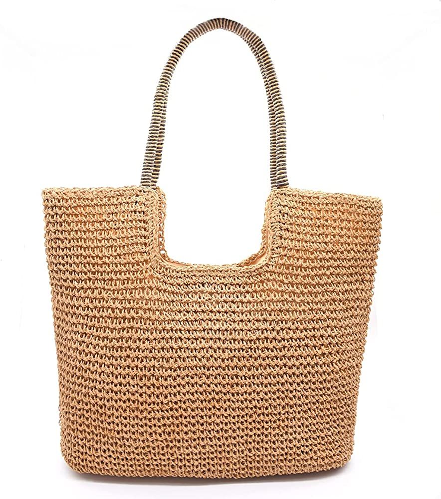 Straw Tote Beach Bag  | Amazon (US)